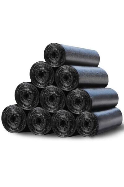 firdevsi hobi كيس قمامة سميك جامبو - 80 × 110 سم، 10 رول أسود