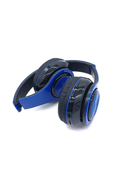 ACL Abk-03 Kablosuz Rgb Led Bluetooth Kulaklık Mavi Siyah