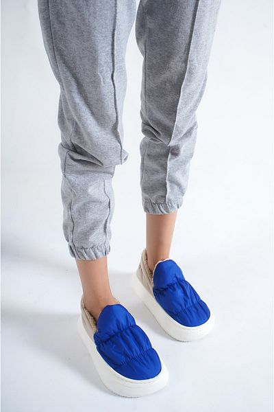 Moda Değirmeni Pantofi de damă din lână pentru acasă Md1143-130-0001