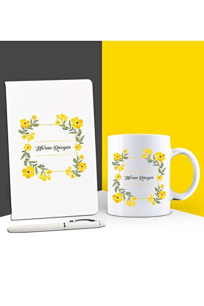 EJOYA Kişiye Özel Isimli Defter Kupa Ve Kalem Set 85988