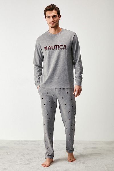 Nautica mens fleece pajamas best sale