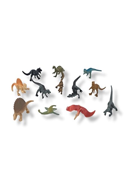 PopŞeker Oyuncak Mini Boy Dinozorlar 12 Parça Oyuncak Dinozor Seti