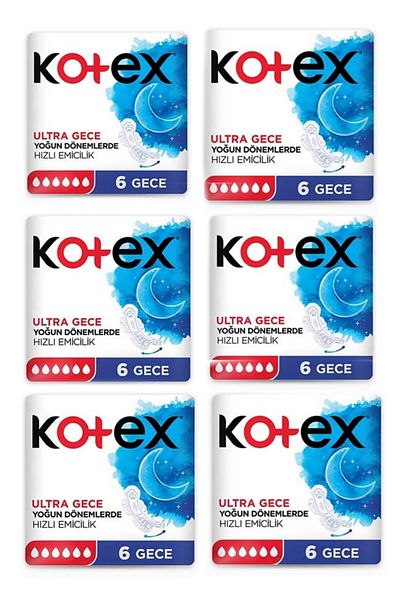 Kotex Ultra Pad Night 6-pack