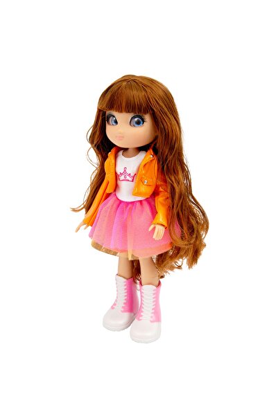 Giochi Presiozi Unique Eyes Doll in Orange Jacket and Extra Outfit