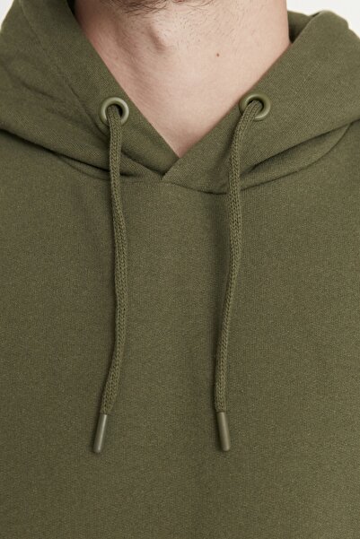 Trendyol Collection Fleecová/teplá oversize mikina s kapucí – KHaki TMNAW23SW00195