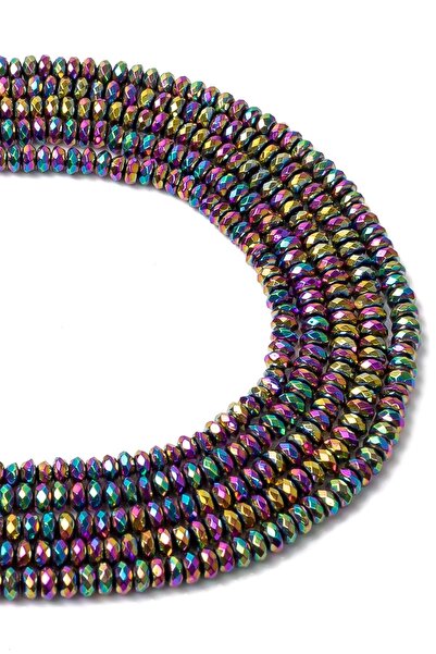 Dünya Doğal Taş 4x2 mm Șaibă de culoare închisă Hematit Stone Array