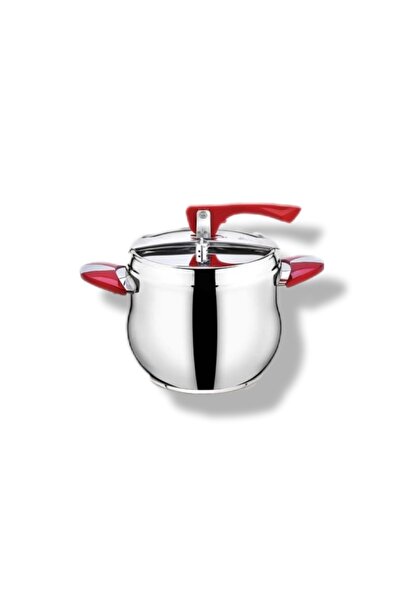 SAFINOX 12 Lt Steel Pressure Cooker Red