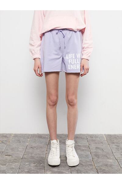 LC Waikiki Dámské bermudy s potiskem a elastickým pasem