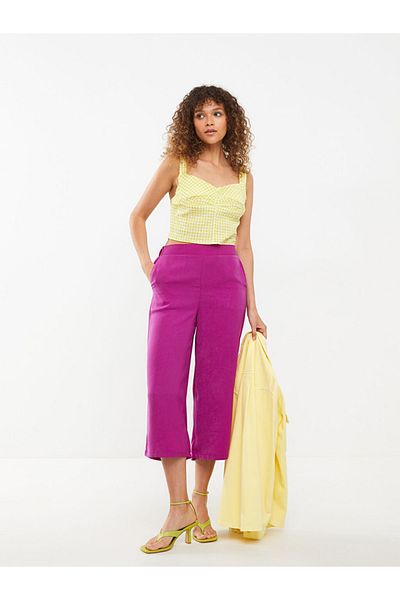 LC Waikiki Flache Caprihose für Damen mit elastischer Taille