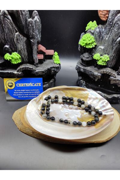 DOĞAL TAŞ DELİSİ Σειρά φυσικών πολύτιμων λίθων Rutilli Quartz (8mm) (με πιστοποιητικό)