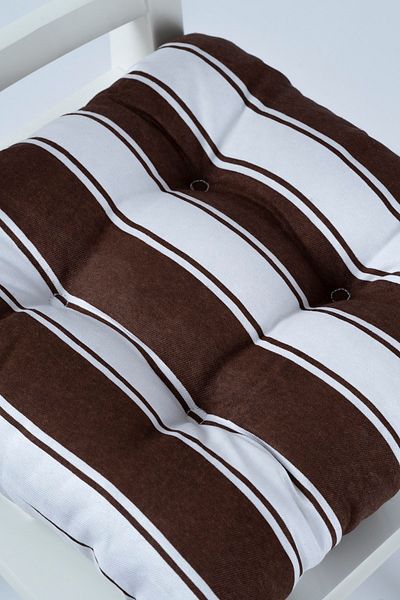 ALTINPAMUK Стол Pofidik Beta Brown White 40x40 см - с дантелена възглавница