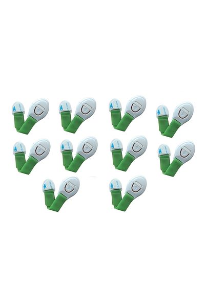 demethome 10 Pieces Child Baby Drawer Cabinet White Goods Safety Safety Lock - Velcro Length Adjustable