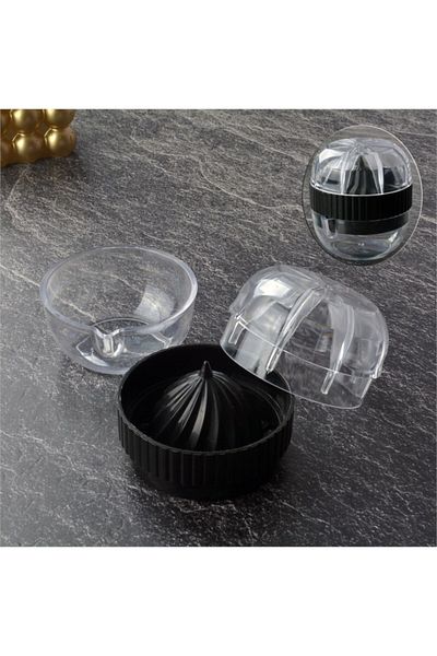 qussine Lemon Squeezer Practical Mini Lemon Squeezer Bpa Free Black