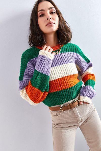 Bianco Lucci Kurz geschnittener Strickpullover für Damen