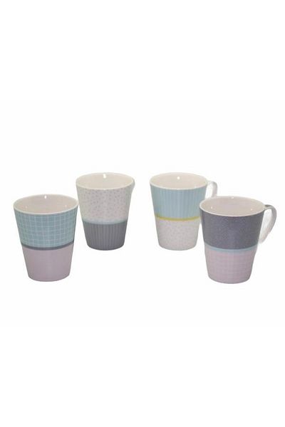 Ün-Ev Porcelain 4-Piece Tea-neskafe Cup 11219