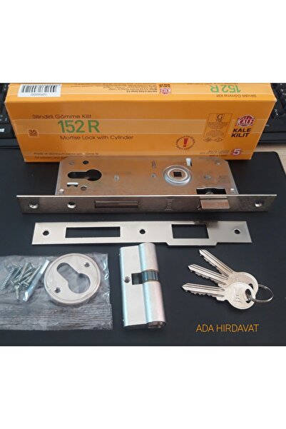 KALE 152r Ahşap Ve Alüminyum Kapı Gömme Kilit - Silindirli -3 Anahtarlı - 35mm