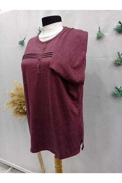 Sel Tekstil Cotton Buttoned Mother Combed Blouse