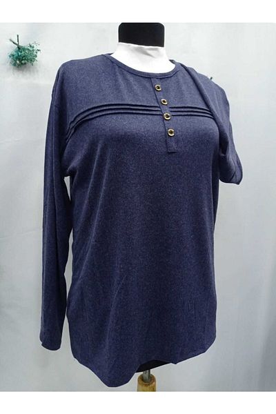 Sel Tekstil Cotton Buttoned Mother Combed Blouse