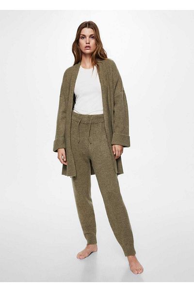 MANGO Woman Gerade geschnittene Strickhose