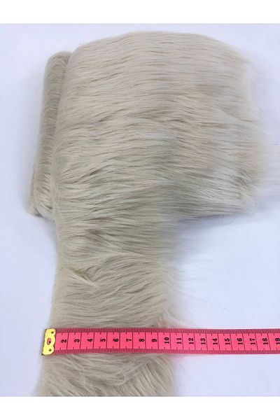 Hobigram Faux Fur Artificial Plush Stripe Cream Πλάτος 12 cm – Διακοσμητική κορδέλα, Κομψό Σχέδιο, Γυναικείο Αξεσουάρ – Διακόσμηση
