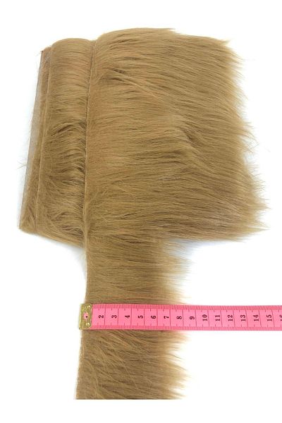 Hobigram Wide Mink Faux Fur Artificial Plush Ribbon Width 10 cm – Decorative Ribbon