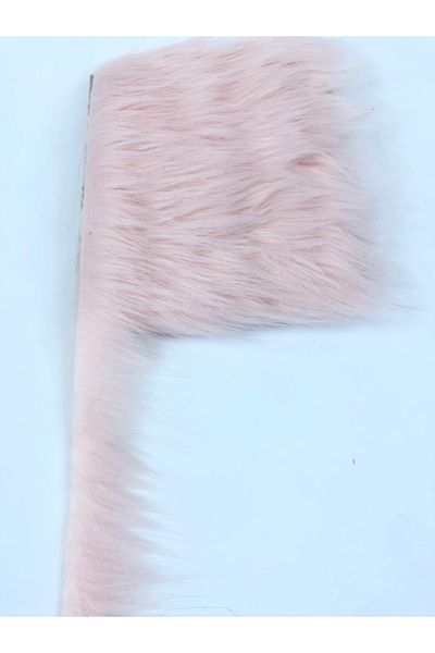 Hobigram Powder Faux Fur Artificial Plush Ribbon Width 4 cm – Decorative Ribbon, Stylish Design, Women's Accessory – Decorat