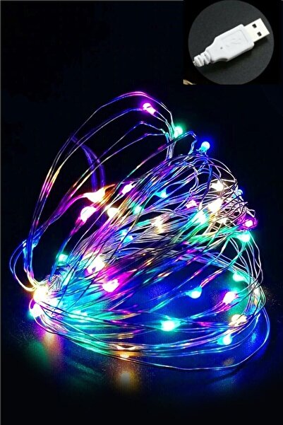 ALSHOP Peri Led Işık 5 Metre Usb'li Renkli