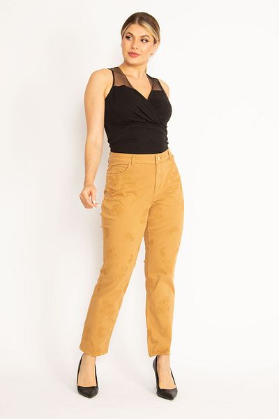 Yellow Women Plus Size Jeans Styles Prices Trendyol