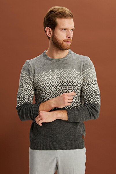 ALEXANDERGARDI Crew Neck Patterned Sweater (e22-5709)