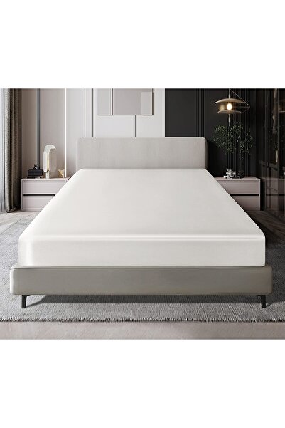 İzgi Concept Izgi Premium Cotton Ranforce Fitted Sheet White High Quality +30 cm Depth Size Optional