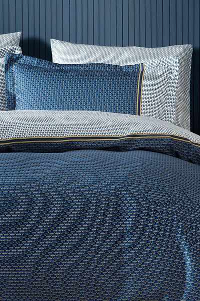 Yataş Arch Double Satin Duvet Cover Set - Navy Blue
