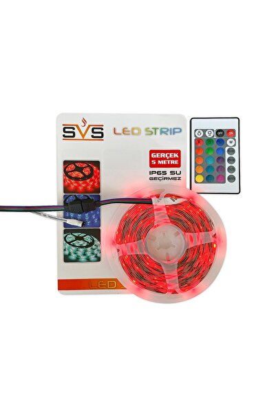 SVS Rgb Silikonlu Şerit Led Kumandalı Hazır Paket - 5mt