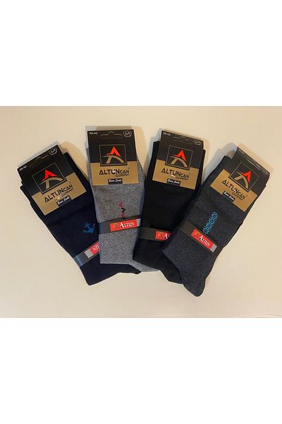 Altun Men's Full Length Socks 4 Pack - Mixed Colorful and Stylish