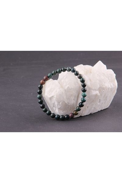 ALAVAN Blood Stone Natural Stone Bracelet 6 Mm, Crystal Accessory, Healing Vibration Therapy, Premium Quality