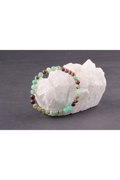 ALAVAN Chrysoprase Natural Stone Bracelet 6 Mm, Crystal Accessory, Healing Vibration Therapy, Premium Quality