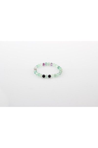 ALAVAN Fluorite Natural Stone Bracelet-6mm, Crystal Accessory, Healing Vibration Therapy, Premium Quality
