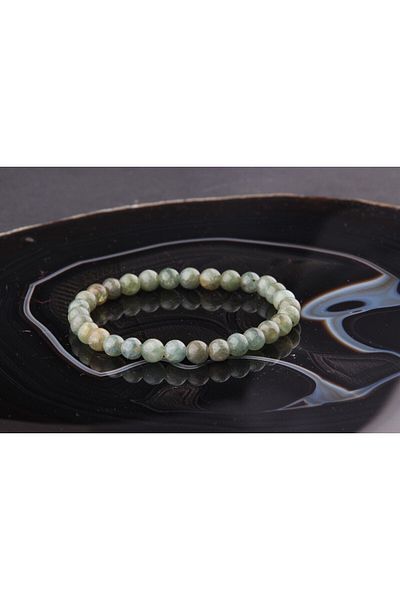 ALAVAN Green Apatite Natural Stone Bracelet 6 Mm, Crystal Accessory, Healing Vibration Therapy, Premium Quality