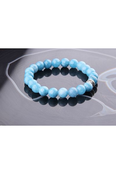 ALAVAN Blue Quartz Natural Stone Bracelet 8 Mm, Crystal Accessory, Healing Vibration Therapy, Premium Quality