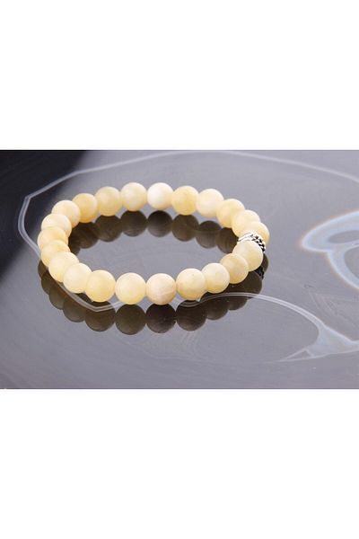ALAVAN Calcite Natural Stone Bracelet 8 Mm, Crystal Accessory, Healing Vibration Therapy, Premium Quality