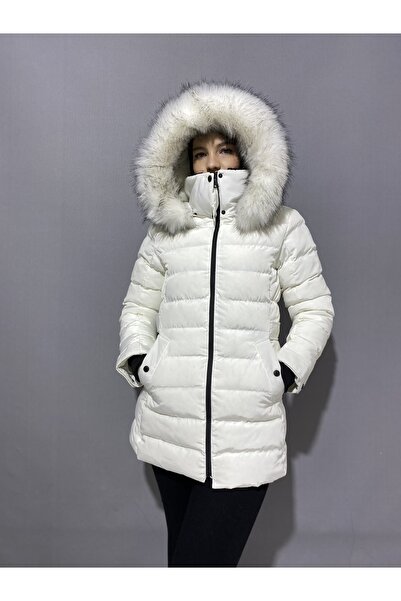 PIQUE Women's White Puffer Coat