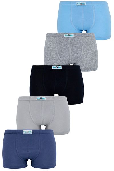 biyokids Boxeri pentru băieți, pachet de 5 boxeri de culori mixte Byo2607
