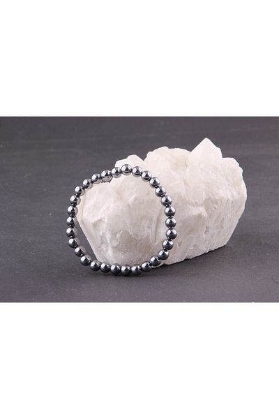 ALAVAN Terahertz Natural Stone Bracelet 6 Mm, Crystal Accessory, Healing Vibration Therapy, Premium Quality