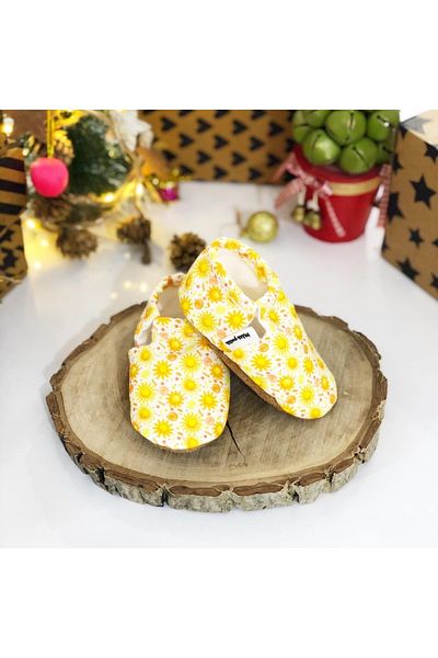 FG Store 100% Calfskin Non-Slip Sole Baby Booties (FOOT SOLE SIZE 11.4 CM)