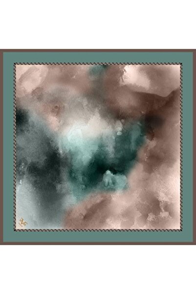 19V69 ITALIA Абстрактний візерунок Чорна серія Твіл Шарф-підвіска та подарунк...