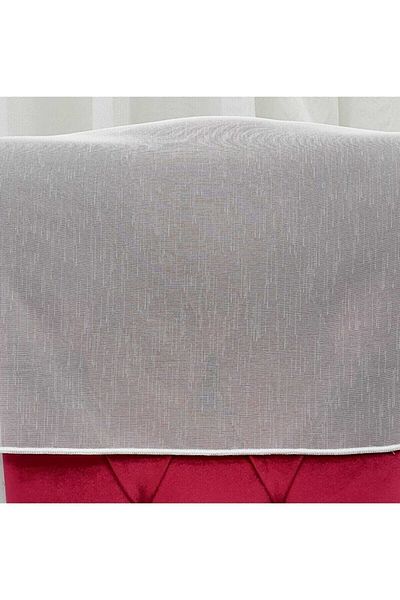 perhal perde ve halı Linen Stripe Patterned Titi 1-2.5 Normal Pleated Skirts Leaded Tulle Curtain