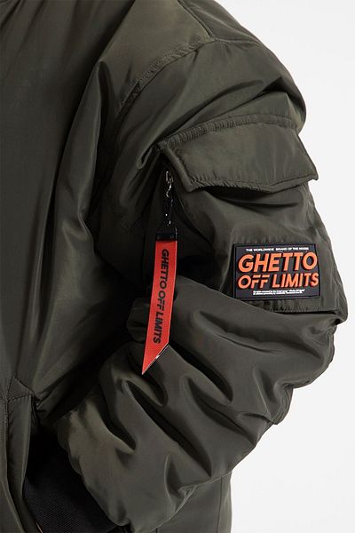 Ghetto off limits Bomber Style Embroidered Jacket
