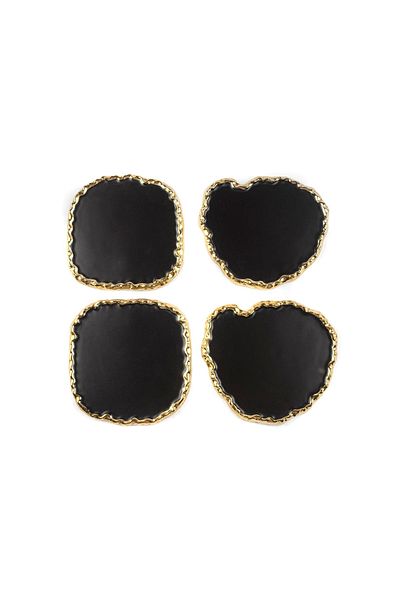 Mikasa Moor Porcelain 4-Piece Black Mini Service 14X13Cm