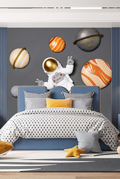 Dekoros Tek Parça Astronot Çocuk Odası Duvar Kağıdı