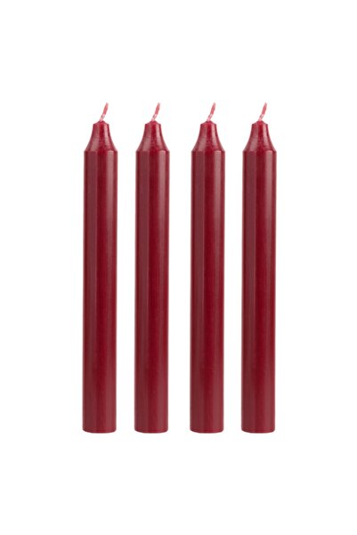 MumvemuM 4 Lü Bordo Fener Şamdan Mum