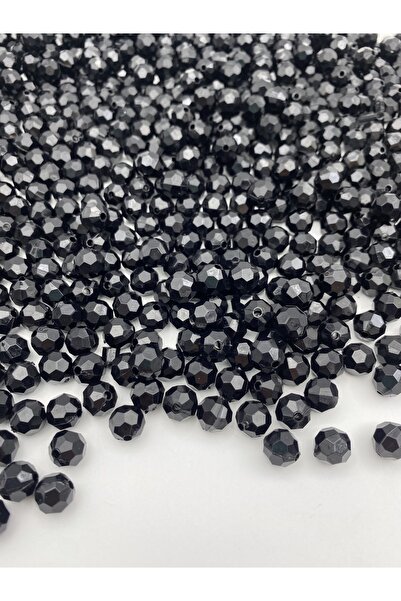 Hedef Bijuteri 10mm Siyah Renk Petek Model Akrilik Boncuk,takı , Çanta Yapım Boncuğu (100GR,~200 ADET)